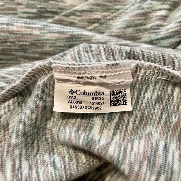 Columbia Sage Green and Grey Heather Pullover Stretch Long Sleeve Hoodie Medium - Picture 9 of 13